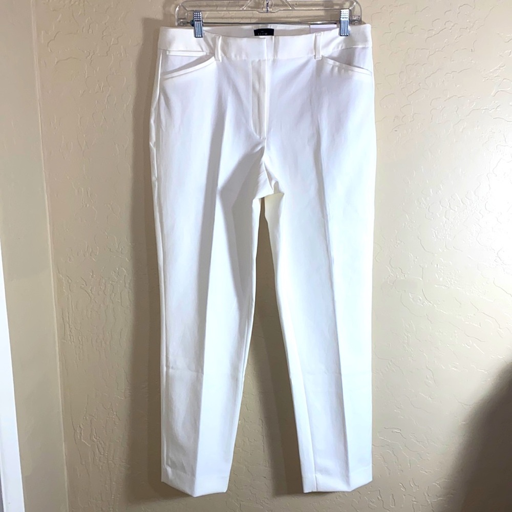 White House Black Market the slim ankle white pants NWT